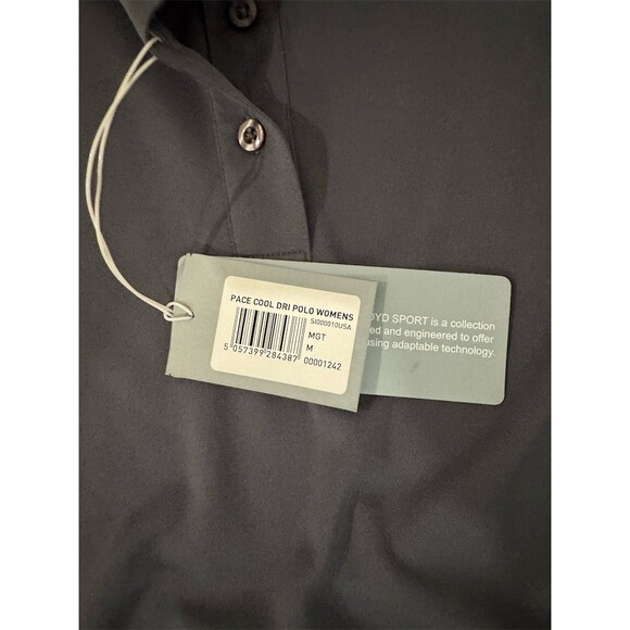 Henri Lloyd Sport Women's Performance Polo Shirt Size M Dark Charcoal Gray - Picture 5 of 8